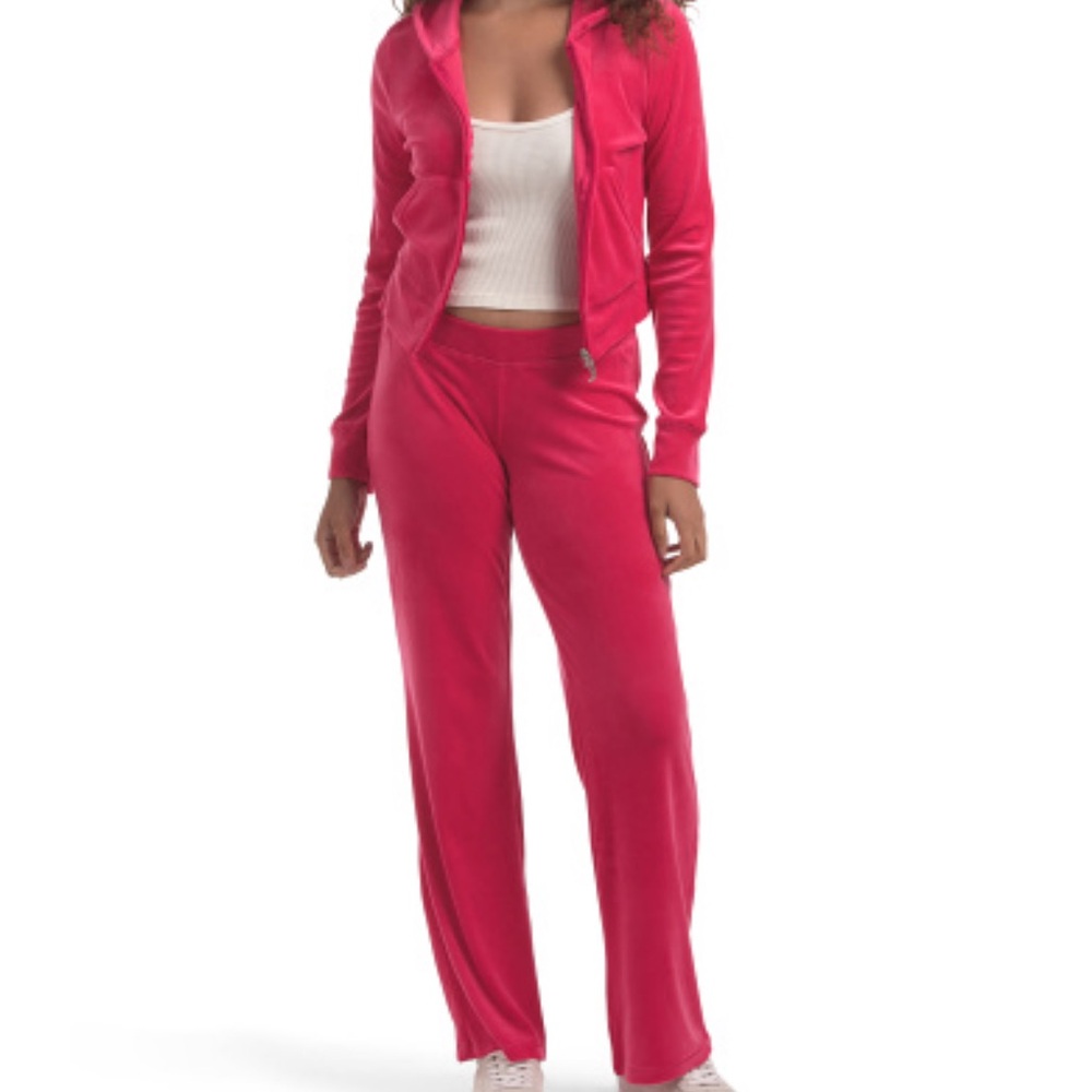 Juicy Couture Hot Pink Velour Hoodie & Pants Set - Picture 10 of 10